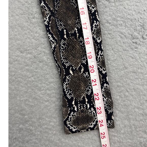 Calvin Klein Wrap Dress Snakeskin Pattern Long Sleeve Collared Size 6 Maximalist - Picture 6 of 9